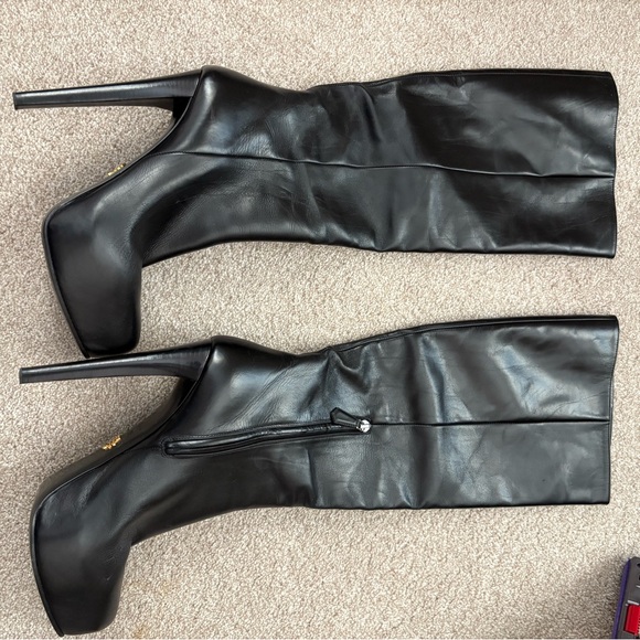 Prada Black Leather Women's Boots - Picture 1 of 4